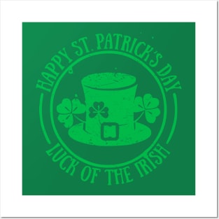 Happy St. Patrick's Day Leprechaun Shamrock T-Shirt Posters and Art